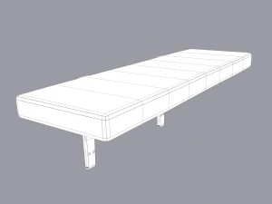 wooden mini shelf 3D Model