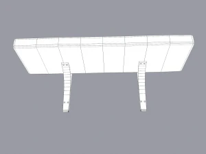 wooden mini shelf 3D Model
