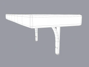 wooden mini shelf 3D Model