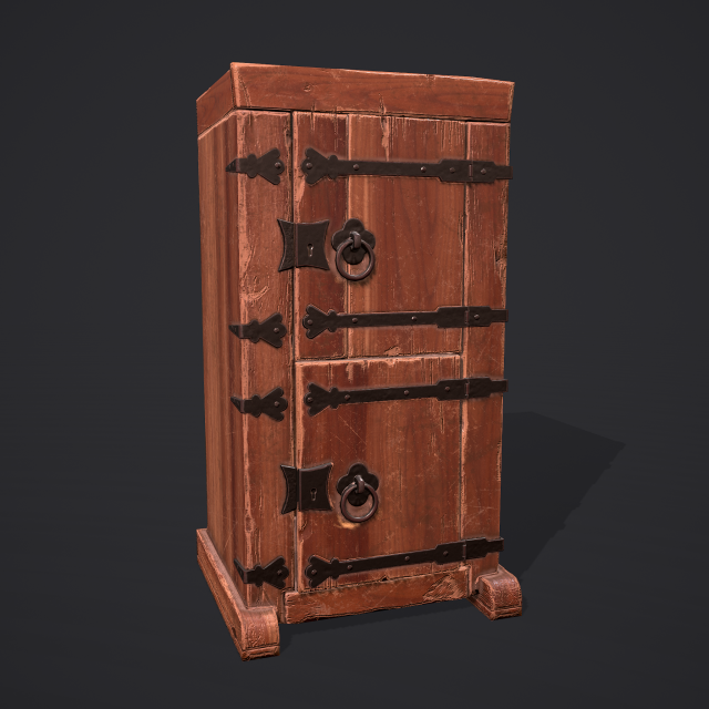 Medieval style wardrobe Modelo 3D .c4d .max .obj .3ds .fbx .stl .blend 