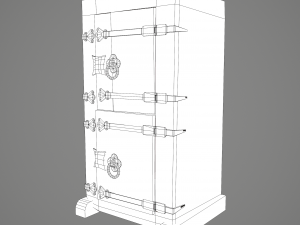 Medieval style wardrobe Modelo 3D