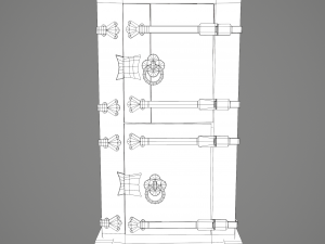 Medieval style wardrobe Modelo 3D