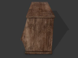 Wooden storage bin 3D Model