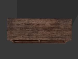Wooden storage bin Model 3D
