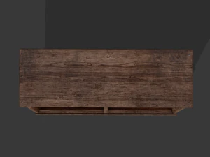 Wooden storage bin 3D Model