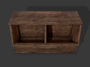 Wooden storage bin 3D Model