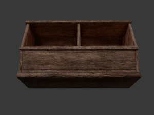 Wooden storage bin 3D Model