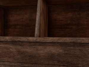 Wooden storage bin Model 3D