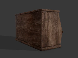 Wooden storage bin 3D Model