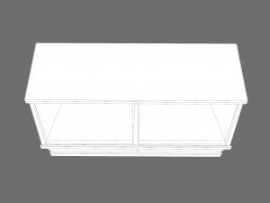 Wooden storage bin Model 3D