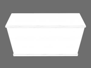 Wooden storage bin Model 3D