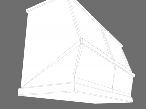 Wooden storage bin Model 3D