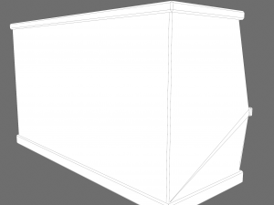 Wooden storage bin Model 3D