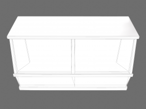 Wooden storage bin Model 3D