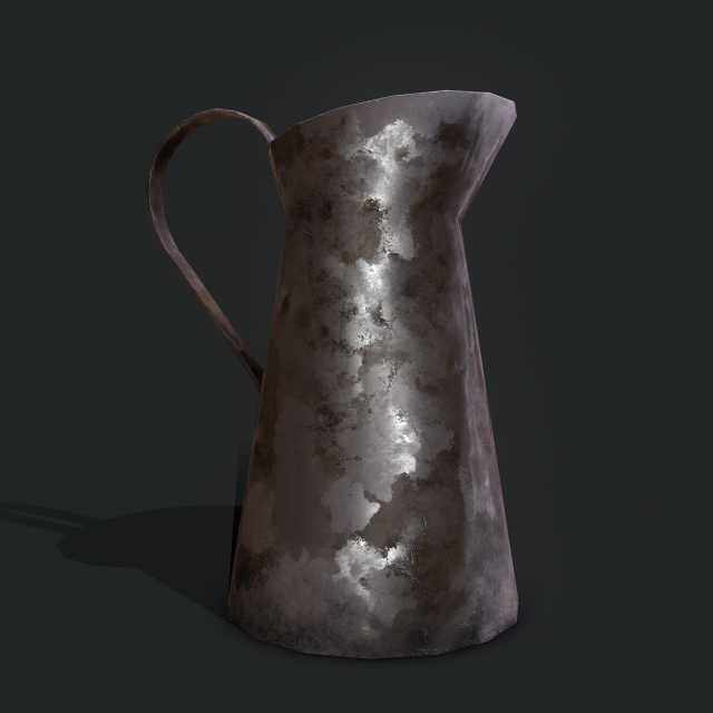 Medieval style pitcher 3D Model .c4d .max .obj .3ds .fbx .stl .blend 