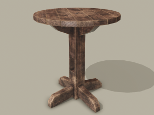 Round tavern table pbr texture available in 2048 x 2048 and 4096 x 4096 maps include base Model 3D