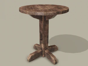 Mesa taberna redonda textura pbr disponible en 2048 x 2048 y 4096 x 4096 mapas incluyen base Modelo 3D