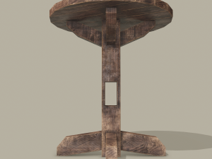 Round tavern table pbr texture available in 2048 x 2048 and 4096 x 4096 maps include base 3D Model