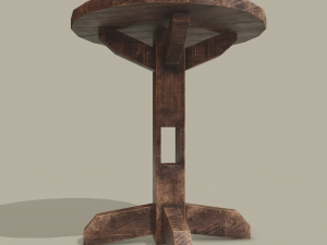 Round tavern table pbr texture available in 2048 x 2048 and 4096 x 4096 maps include base 3D Model