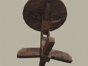 Round tavern table pbr texture available in 2048 x 2048 and 4096 x 4096 maps include base 3D Model