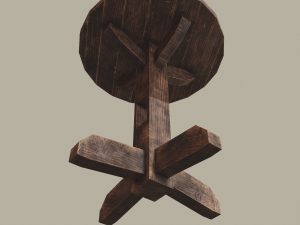 Round tavern table pbr texture available in 2048 x 2048 and 4096 x 4096 maps include base 3D Model