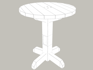 Round tavern table pbr texture available in 2048 x 2048 and 4096 x 4096 maps include base 3D Model