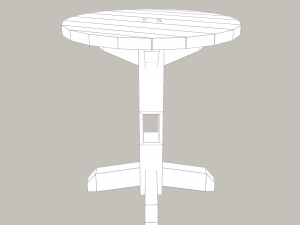 Round tavern table pbr texture available in 2048 x 2048 and 4096 x 4096 maps include base 3D Model