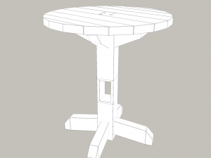 Round tavern table pbr texture available in 2048 x 2048 and 4096 x 4096 maps include base 3D Model