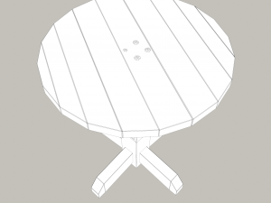 Round tavern table pbr texture available in 2048 x 2048 and 4096 x 4096 maps include base 3D Model
