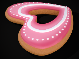 Valentines Heart Cookie Modelo 3D