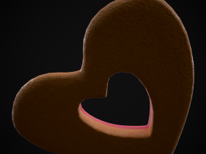 Valentines Heart Cookie Modelo 3D