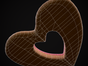 Valentines Heart Cookie Modelo 3D