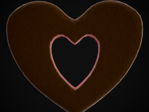 Valentines Heart Cookie Modelo 3D