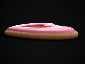 Valentines Heart Cookie Modelo 3D