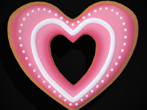 Valentines Heart Cookie Modelo 3D
