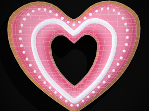 Valentines Heart Cookie Modelo 3D