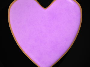Valentines Pink Glaze Cookie Modelo 3D