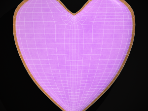 Valentines Pink Glaze Cookie Model 3D