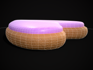 Valentines Pink Glaze Cookie Model 3D