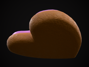 Valentines Pink Glaze Cookie Model 3D