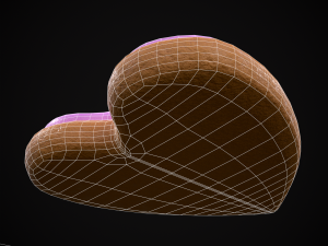 Valentines Pink Glaze Cookie Model 3D