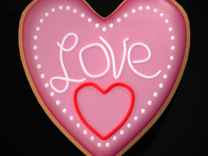 Valentines Love Heart Cookie Modelo 3D
