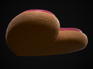 Valentines Love Heart Cookie Modelo 3D