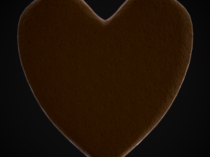 Valentines Love Heart Cookie Modelo 3D