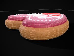 Valentines Love Heart Cookie Modelo 3D