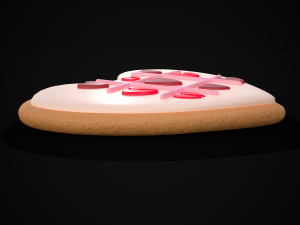 Valentines Tic Tac Toe Cookie Modelo 3D