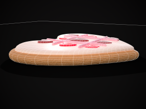 Valentines Tic Tac Toe Cookie Modelo 3D
