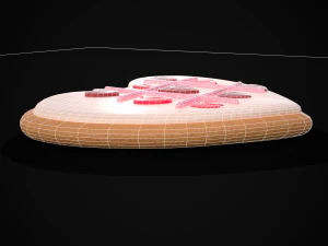 Valentines Tic Tac Toe Cookie 3D Model