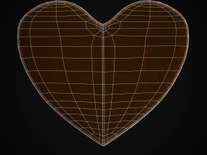 Valentines Tic Tac Toe Cookie 3D Model