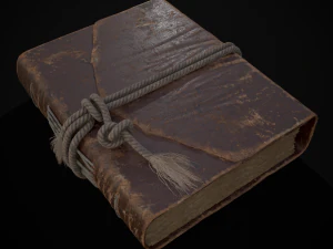 Touwgebonden leergebonden boek 3D Model